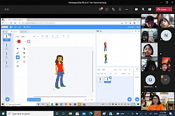 กิจกรรมออนไลน์ ฝึกปฏิบัติโปรแกรม Scratch วันที่ 17 กันยายน 2564 ชั้น ป.4/7